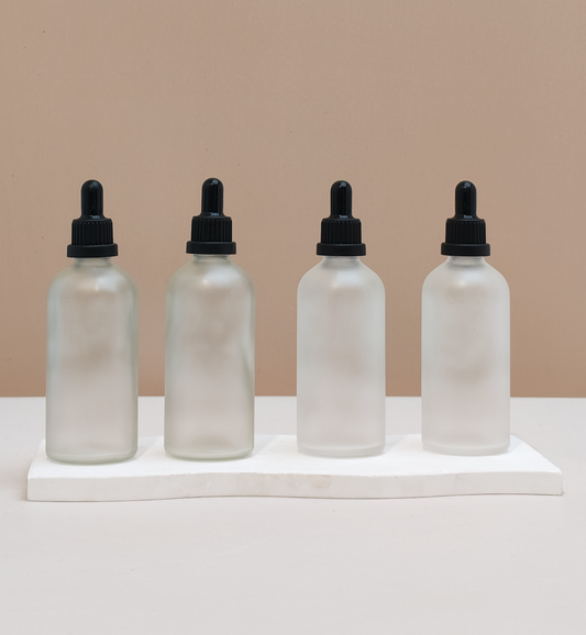 100Ml Glass Bottle With Black Tamper Proof Dropper (Round)