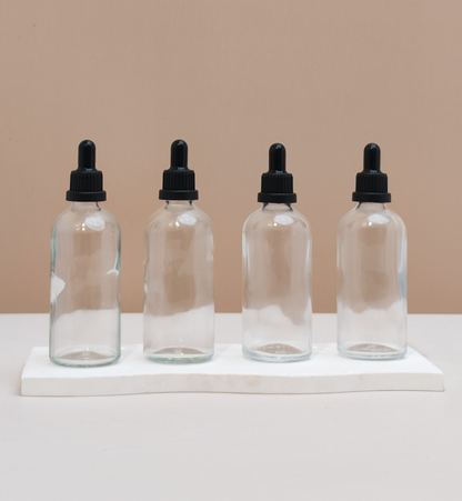 100Ml Glass Bottle With Black Tamper Proof Dropper (Round)