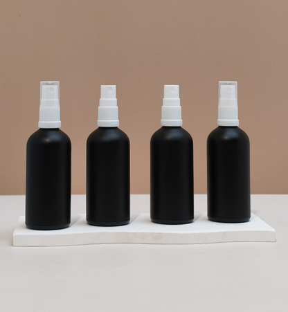 100Ml Glass Bottle With White Mist Sprayer (Round)