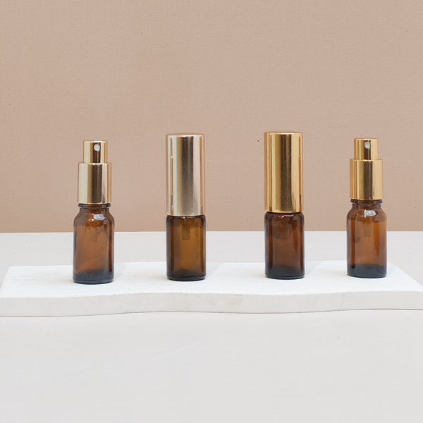 10ml Glass Bottle with Gold Mist Sprayer