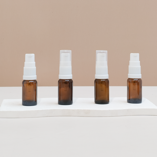 10Ml Glass Bottle With White Treatment Pump (Round)