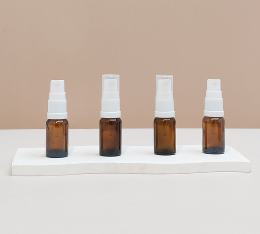 10Ml Glass Bottle With White Treatment Pump (Round)