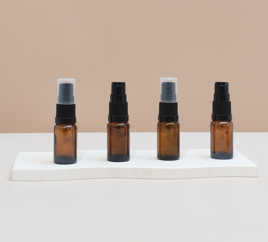 10Ml Glass Bottle With Black Treatment Pump (Round)