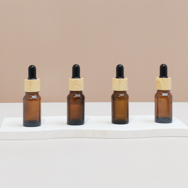 10ml Glass Bottle with Bamboo Black Dropper