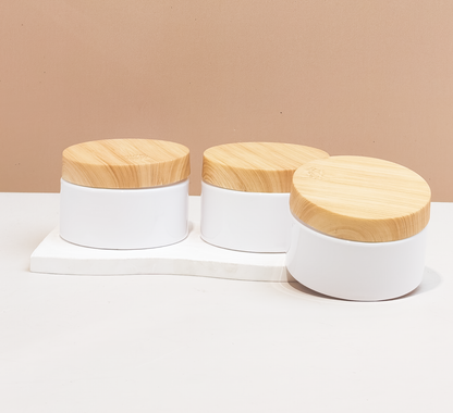 100g Plastic Jar With Bamboo Lid