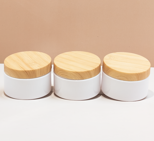 100g Plastic Jar With Bamboo Lid