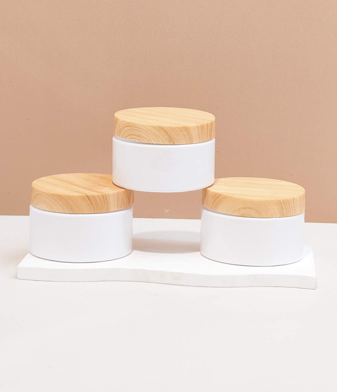 100g Plastic Jar With Bamboo Lid