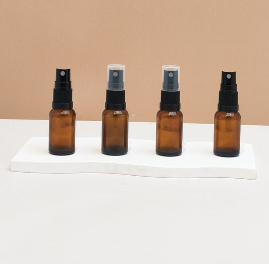 15Ml Glass Bottle With Black Mist Sprayer (Round)