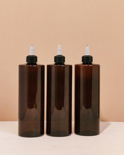 500Ml Tall Pet Bottle With Black Applicator With Clear Top