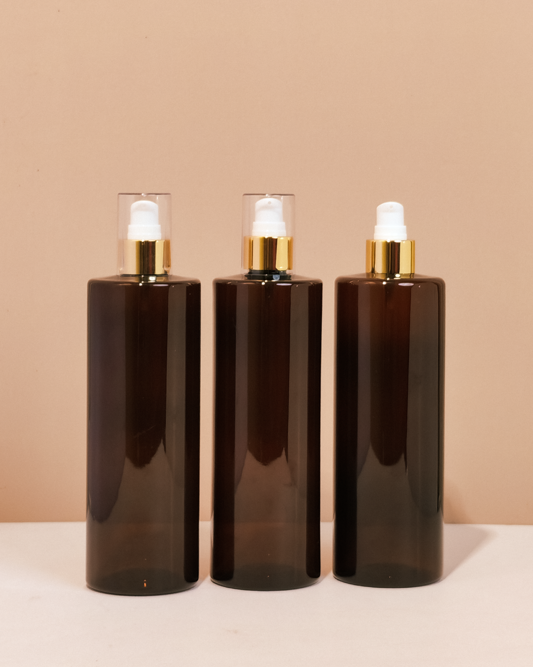 500Ml Tall Pet Bottle With Gold Treatment Pump