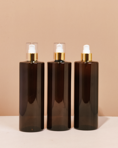 500Ml Tall Pet Bottle With Gold Treatment Pump