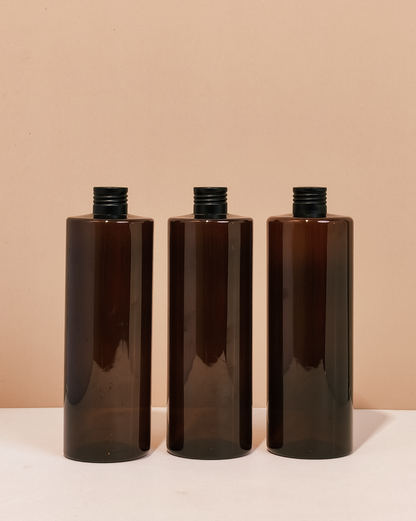 500Ml Tall Pet Bottle With Matte Black Aluminium Screw Cap