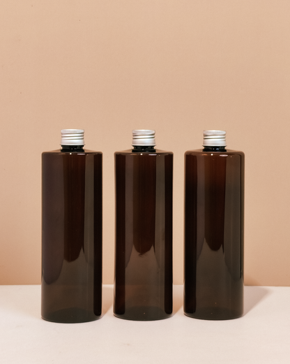 500ml Tall Pet Bottle with Silver Aluminium Screw Cap