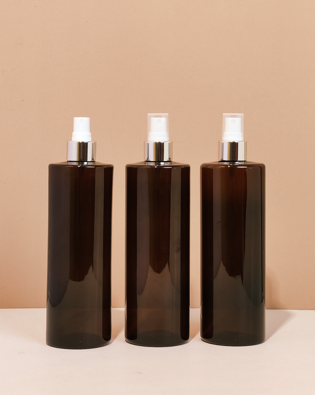500Ml Tall Pet Bottle With Silver Mist Spray