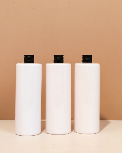 500Ml Tall Pet Bottle With Matte Black Aluminium Screw Cap