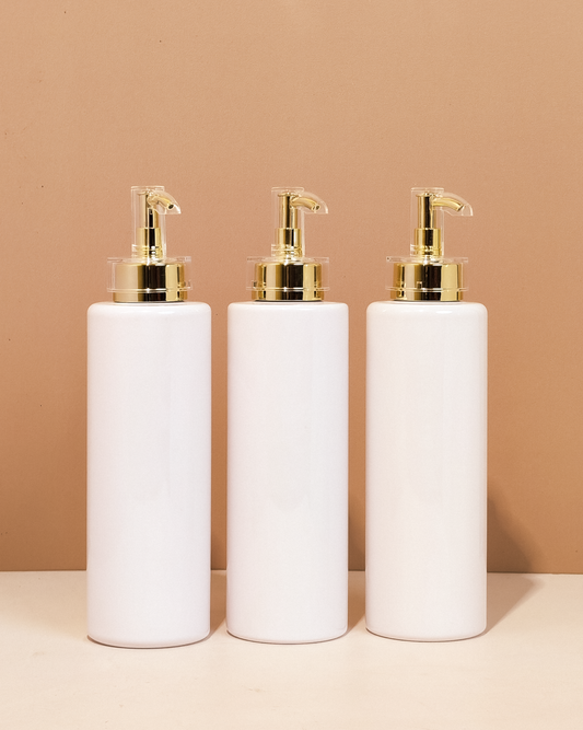 500ml Tall Pet Bottle with Gold Electroplated Pump