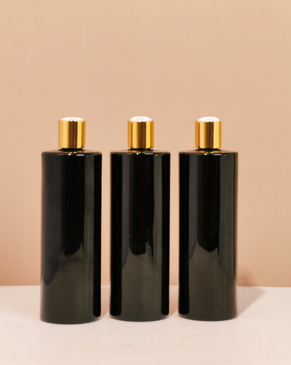 500Ml Tall Pet Bottle With Gold Press Cap