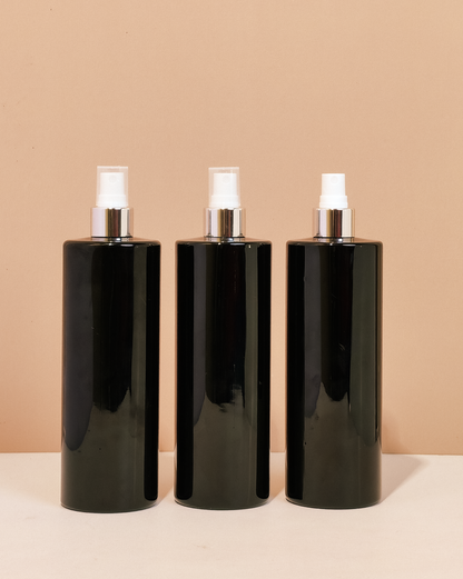 500Ml Tall Pet Bottle With Silver Mist Spray