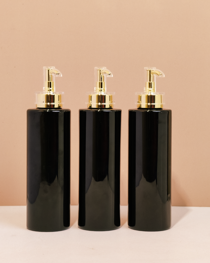 500ml Tall Pet Bottle with Gold Electroplated Pump
