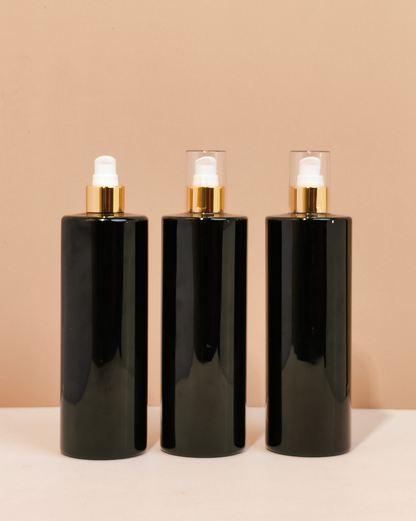 500Ml Tall Pet Bottle With Gold Treatment Pump