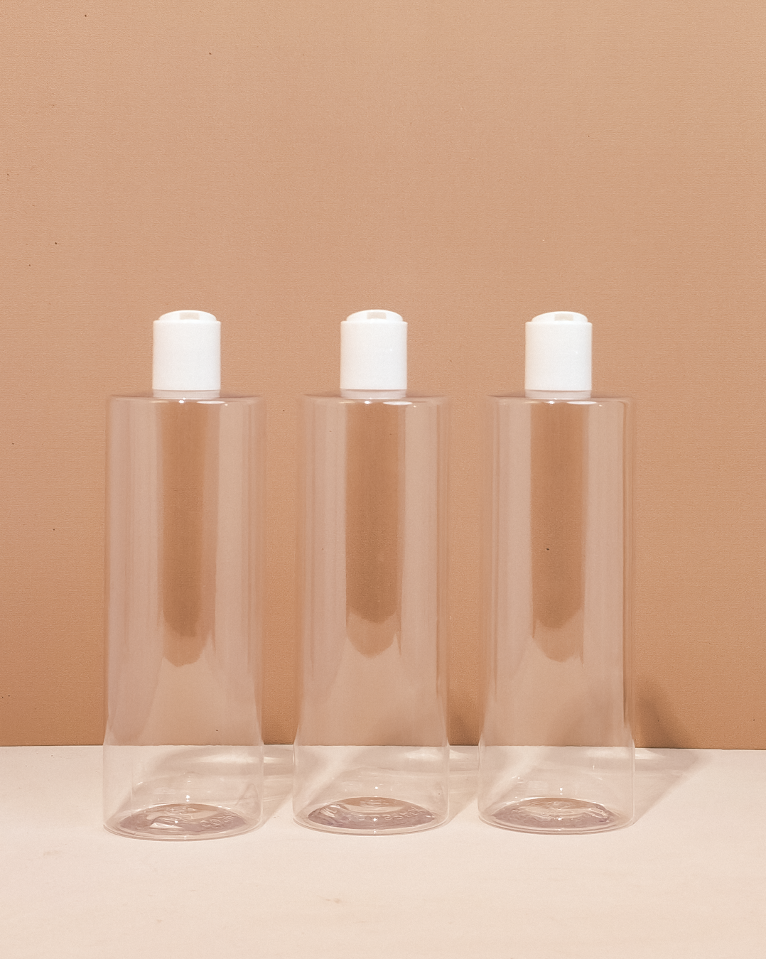 500Ml Tall Pet Bottle With White Press Cap
