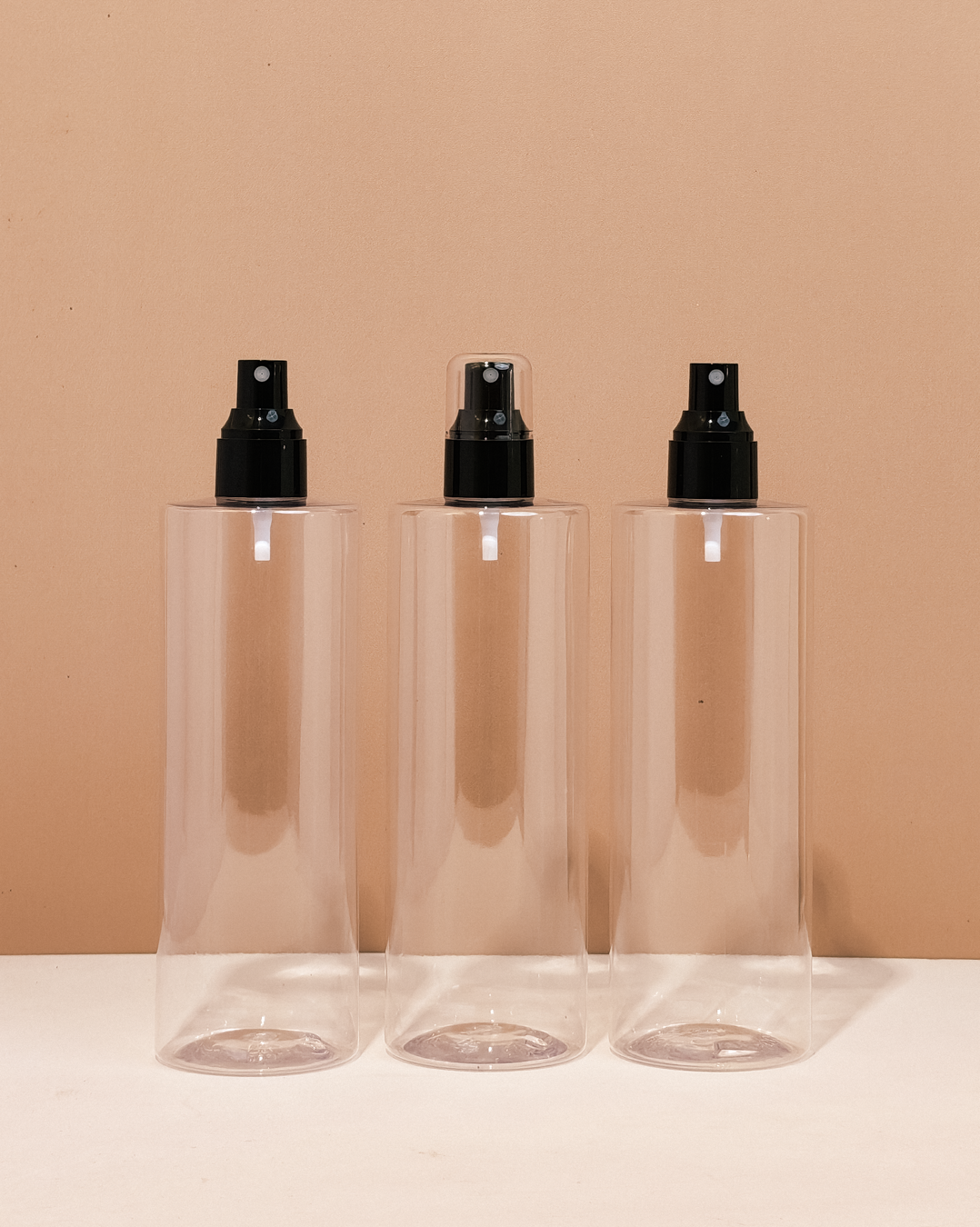 500Ml Tall Pet Bottle With Black Mist Spray