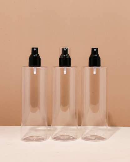 500Ml Tall Pet Bottle With Black Mist Spray