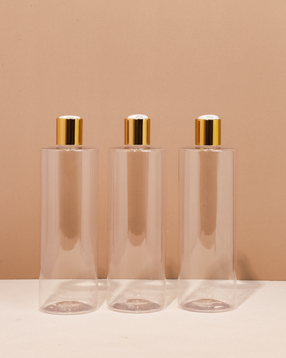 500Ml Tall Pet Bottle With Gold Press Cap