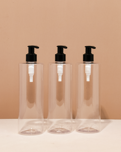 500Ml Tall Pet Bottle With Old Black Lotion Pump