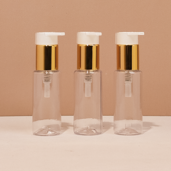 60Ml Pet Bottle With New Gold White Lotion Pump