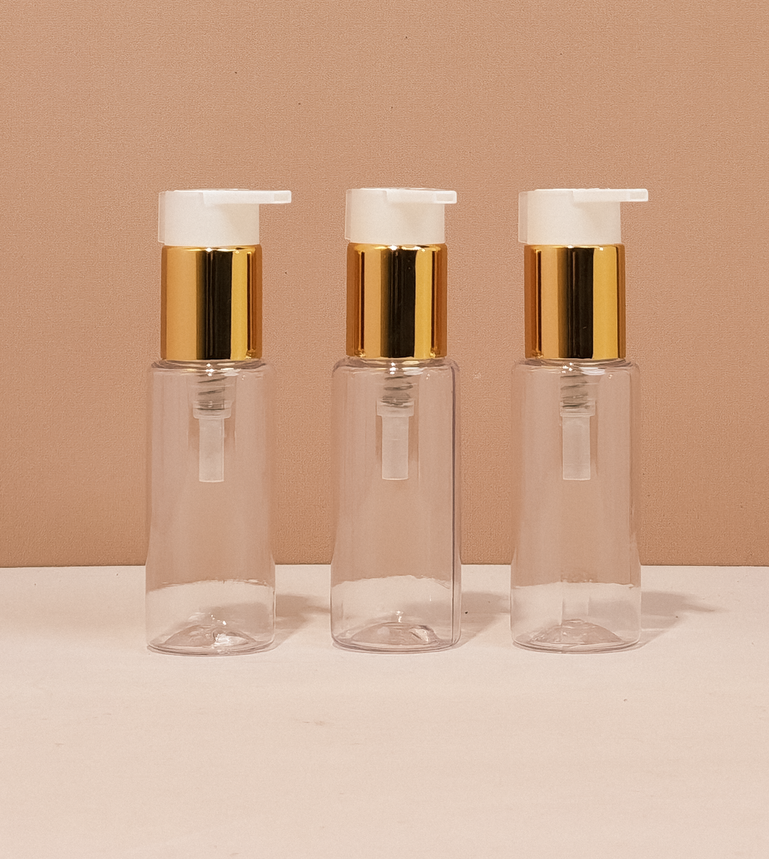 60Ml Pet Bottle With New Gold White Lotion Pump