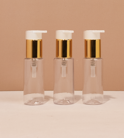 60Ml Pet Bottle With New Gold White Lotion Pump