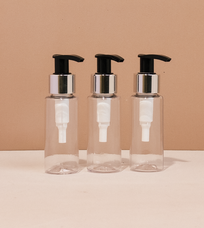 60Ml Pet Bottle With Silver Black Lotion Pump