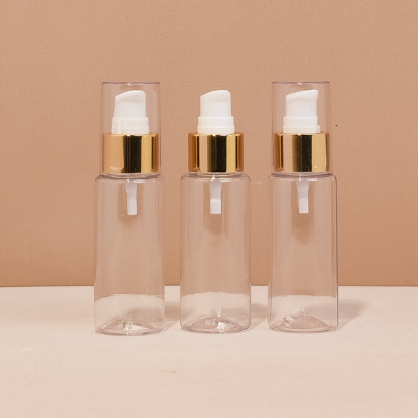 60Ml Pet Bottle With Gold Treatment Pump