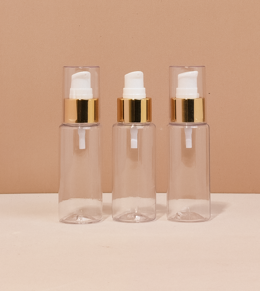 60Ml Pet Bottle With Gold Treatment Pump