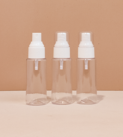 60Ml Pet Bottle With White Mist Sprayer