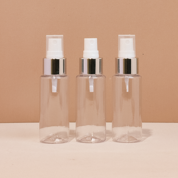 60Ml Pet Bottle With Silver Mist Sprayer