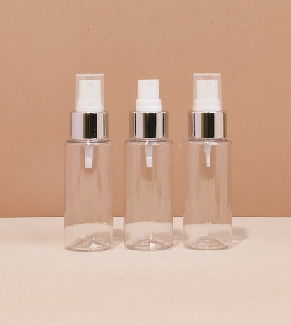 60Ml Pet Bottle With Silver Mist Sprayer