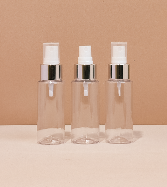 60Ml Pet Bottle With Silver Mist Sprayer