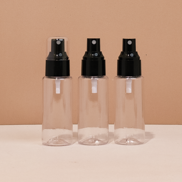 60Ml Pet Bottle With Black Mist Sprayer