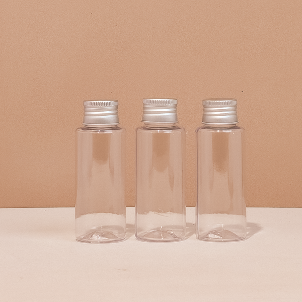 60ml Pet Bottle with Silver Aluminium Caps