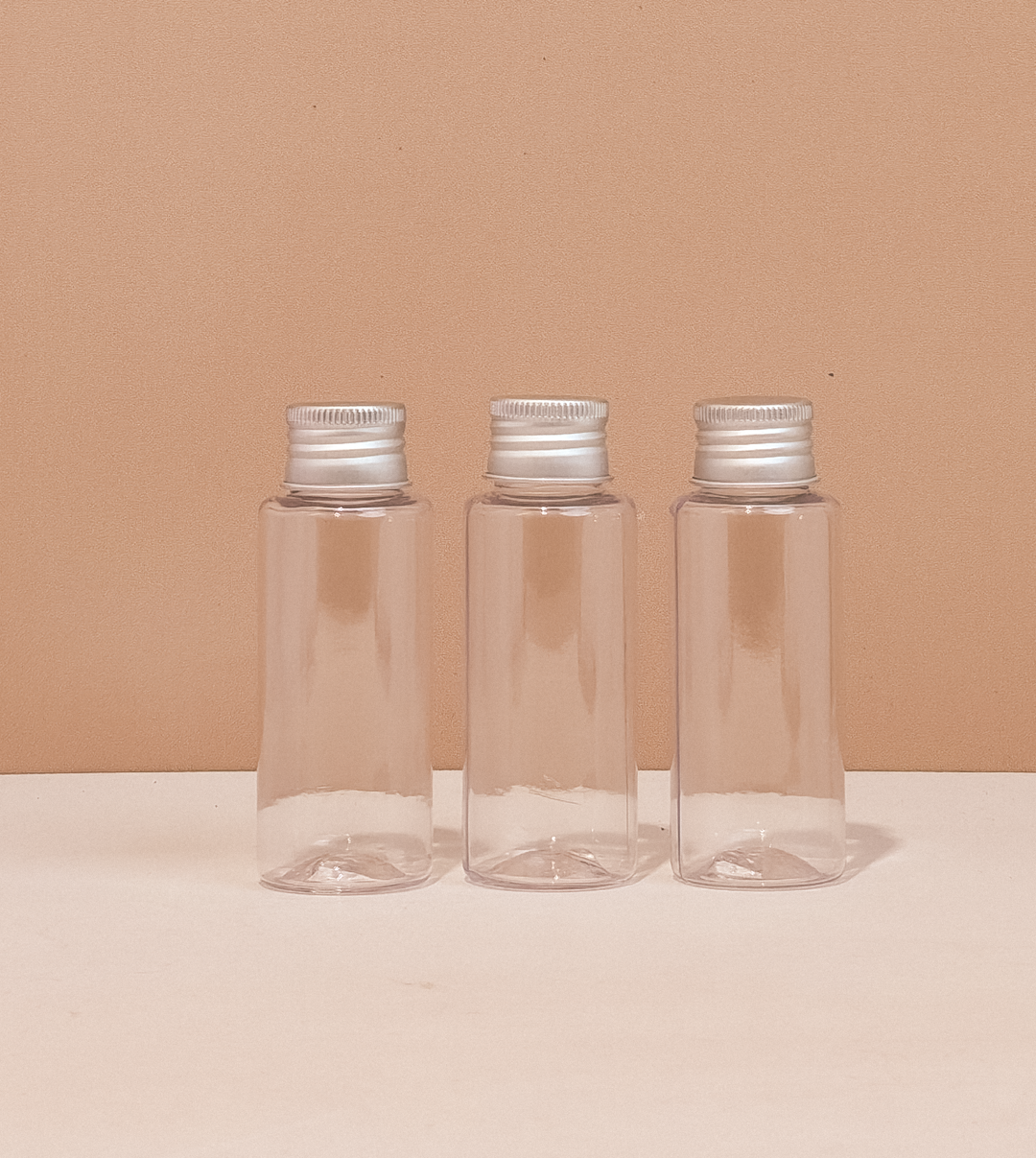 60ml Pet Bottle with Silver Aluminium Caps