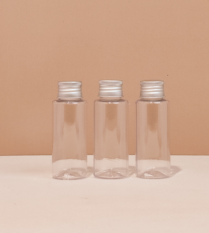 60ml Pet Bottle with Silver Aluminium Caps