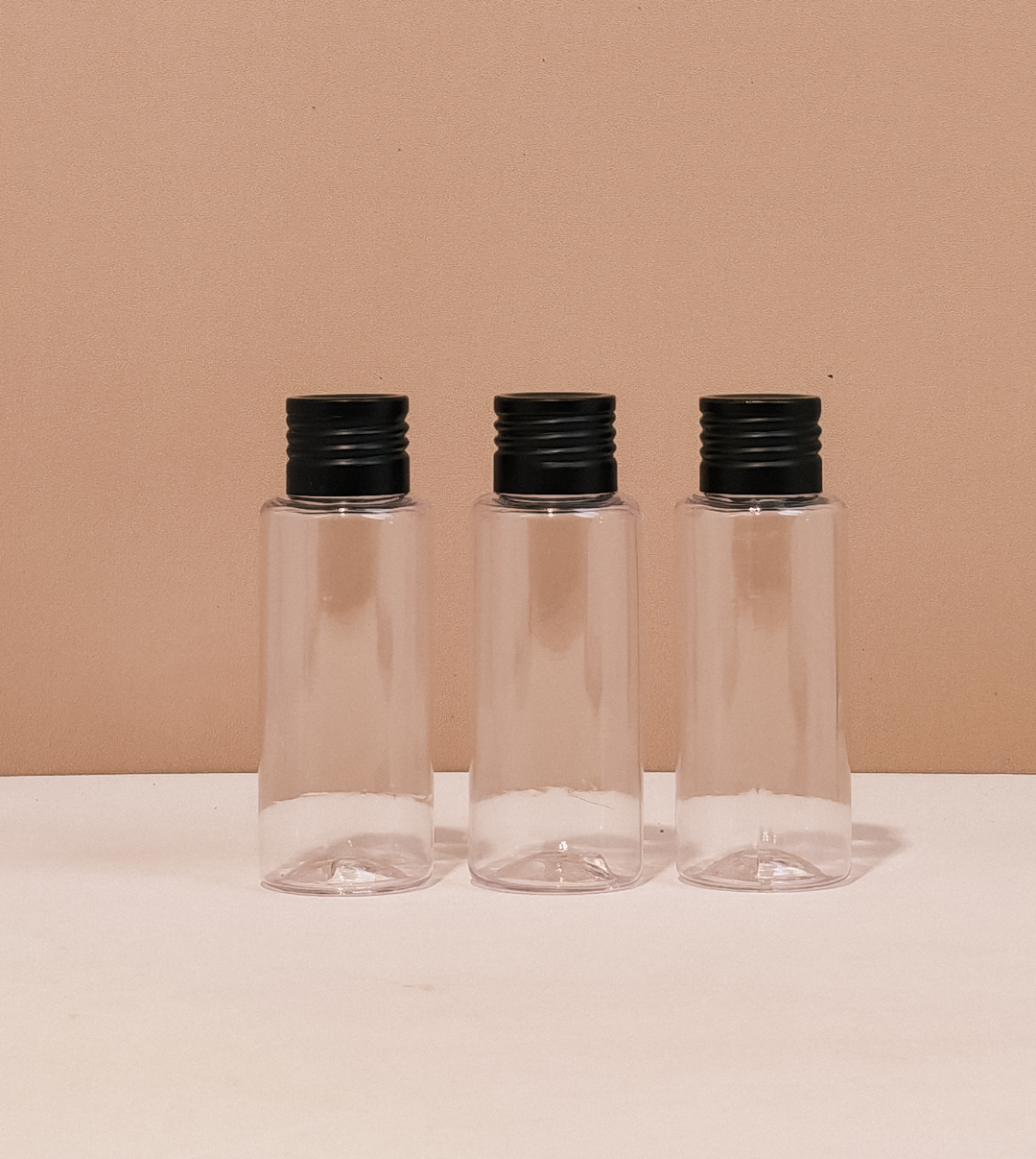 60Ml Pet Bottle With Black Aluminium Screw Cap