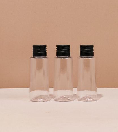 60Ml Pet Bottle With Black Aluminium Screw Cap