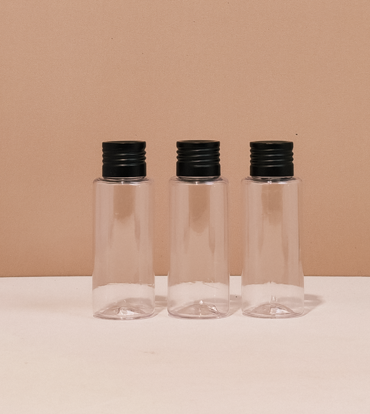 60Ml Pet Bottle With Black Aluminium Screw Cap