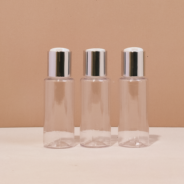 60Ml Pet Bottle With Silver Press Cap
