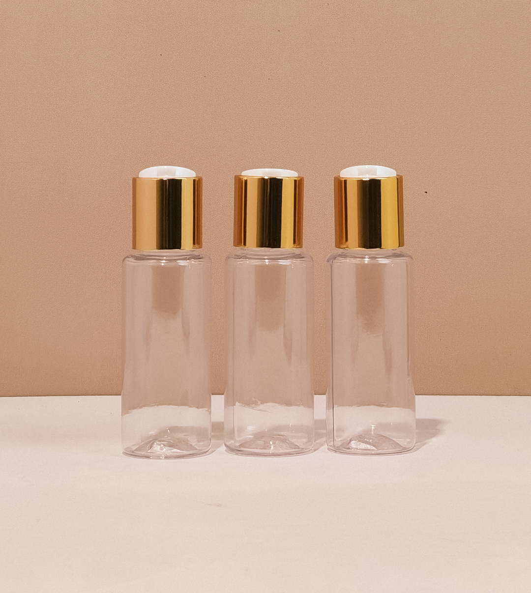 60Ml Pet Bottle With Gold Press Cap