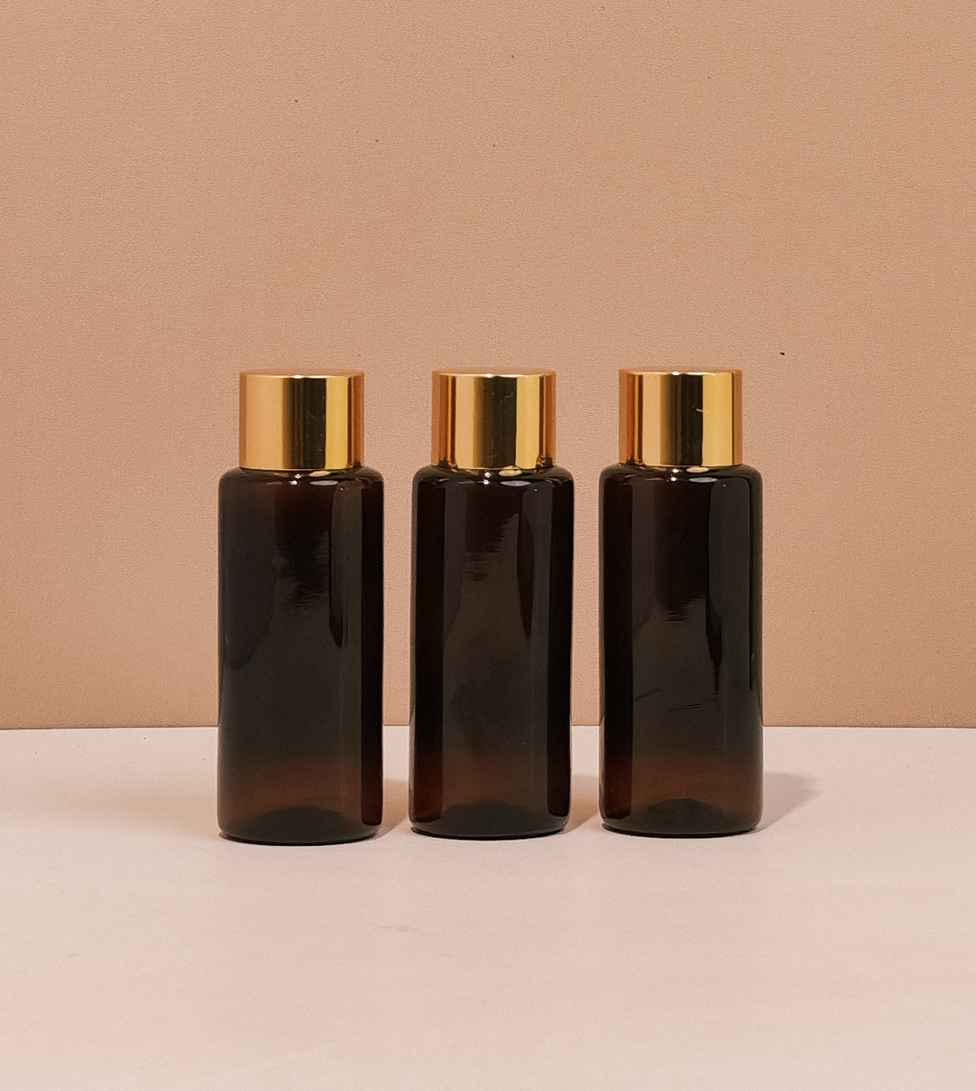60Ml Pet Bottle With Gold Shiny Screw Cap