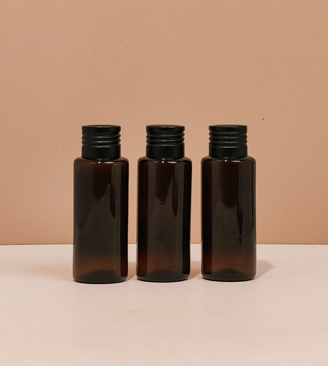 60Ml Pet Bottle With Black Aluminium Screw Cap